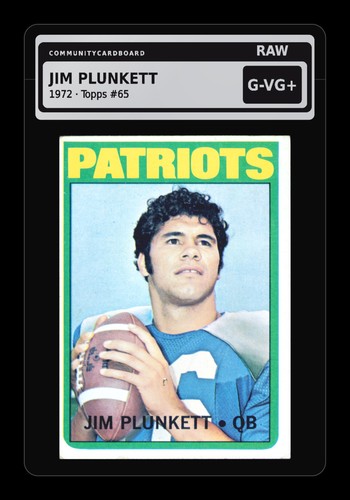 1972 topps jim - jim, plunkett