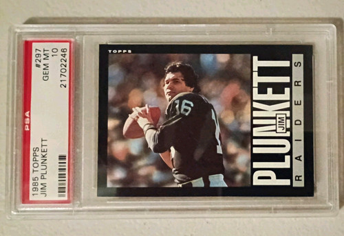 1985 topps jim plunkett 297 - jim, #297